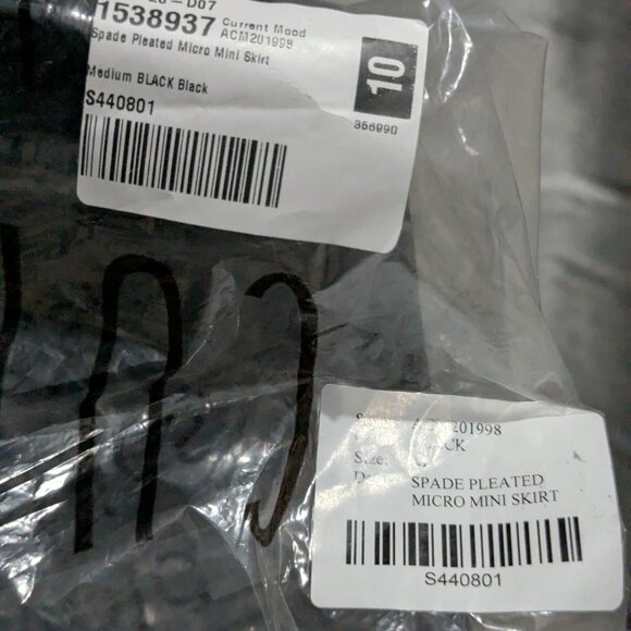 Dolls Kill Spade Pleated Micro Mini Skirt Black Medium - Picture 4 of 4